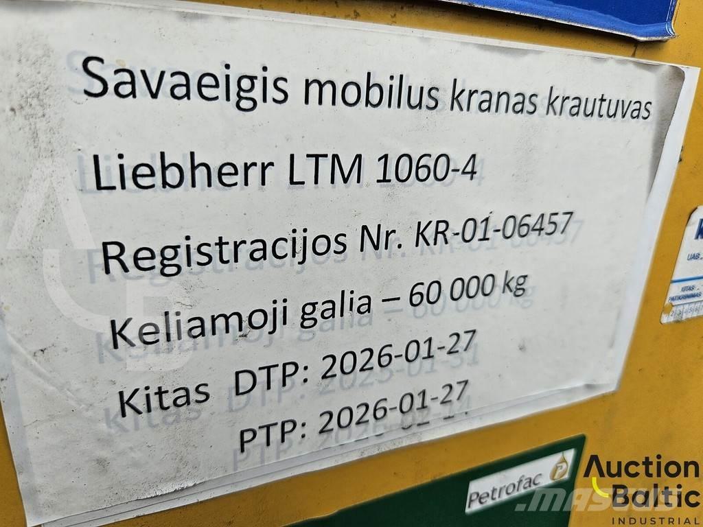 Liebherr LTM 1060 Visurgājēji celtņi