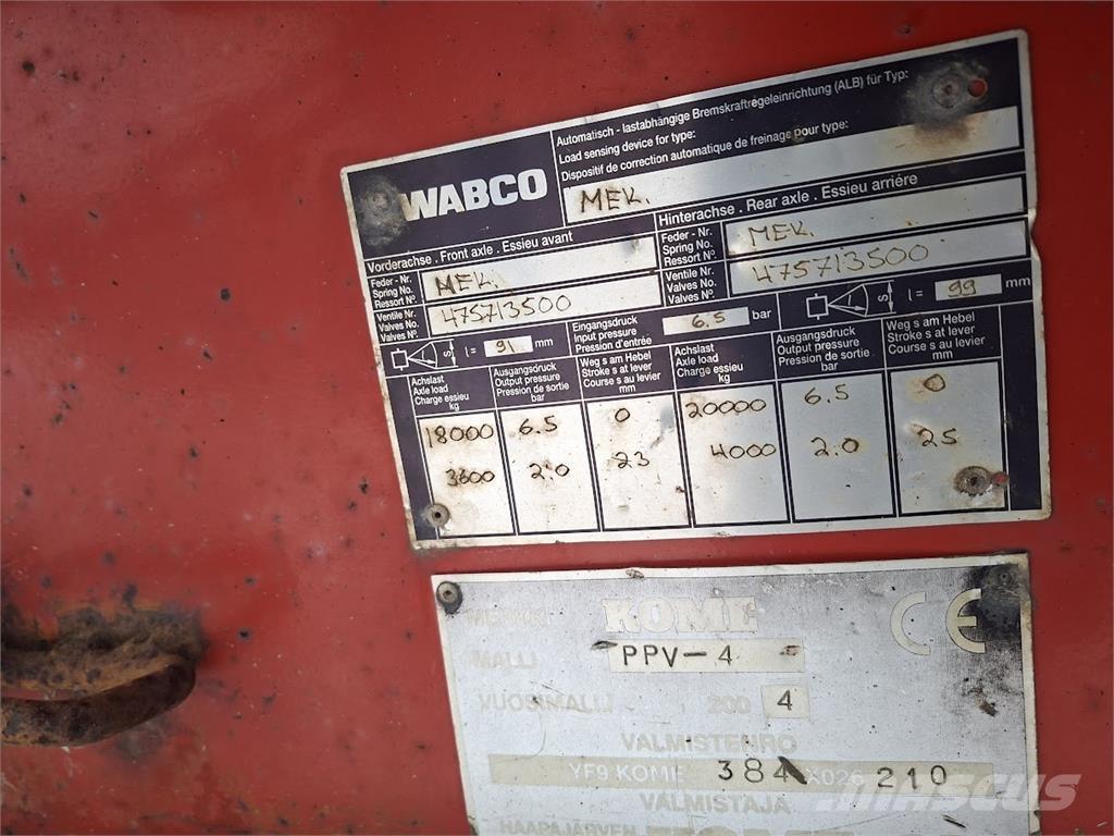 Kome Puuperävaunu Kokvedēju piekabes