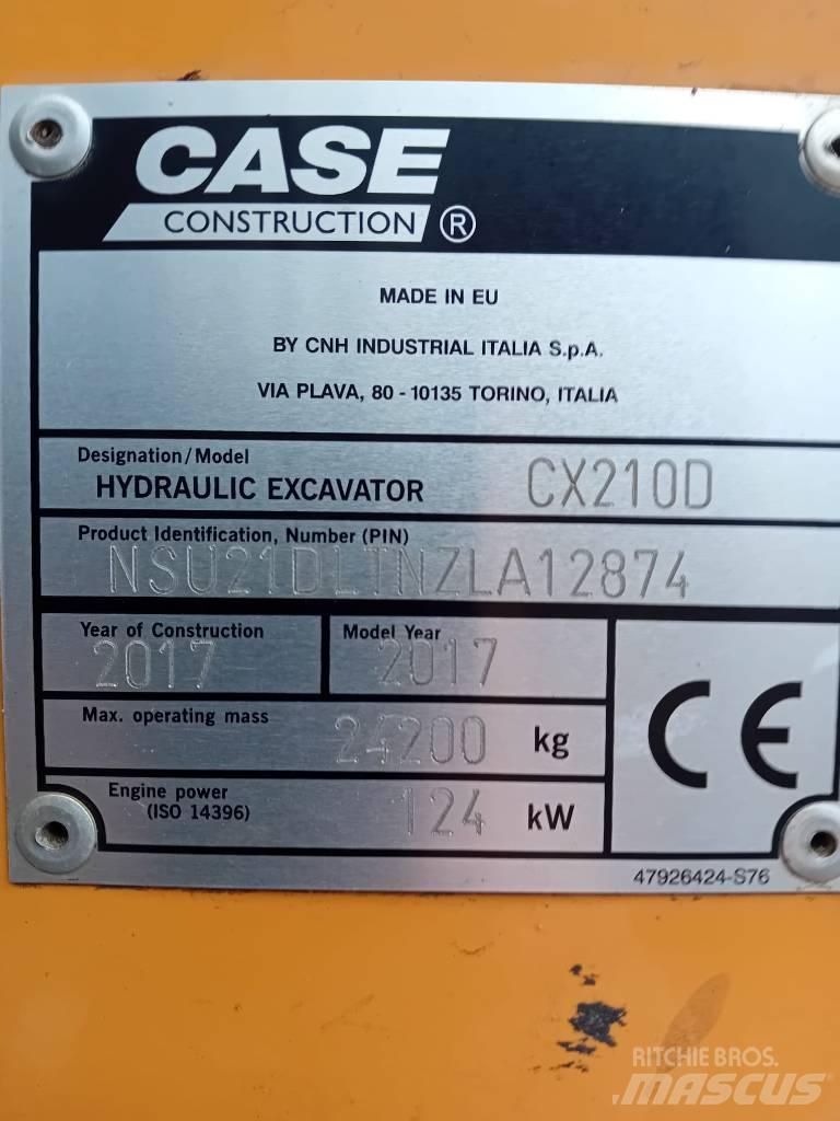 CASE CX 210 D Kāpurķēžu ekskavatori