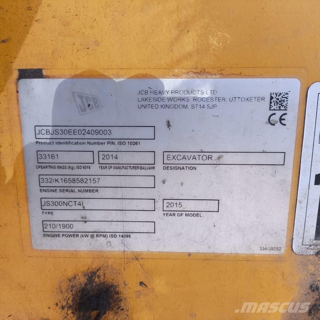 JCB JS300nc Kāpurķēžu ekskavatori
