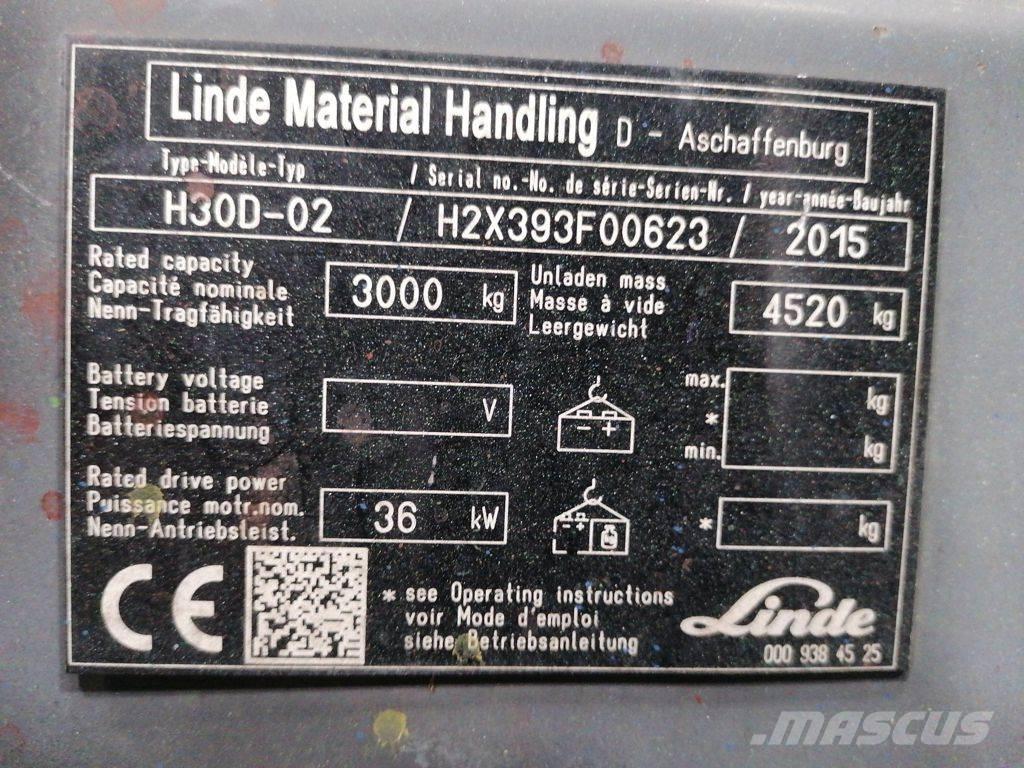 Linde H30D-02 Tehnika ar dīzeļa dzinēju