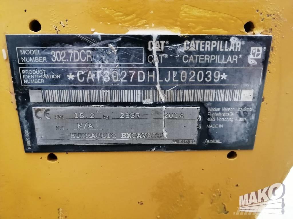 CAT 302.7 D CR Mini ekskavatori < 7 t
