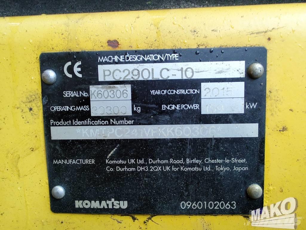 Komatsu PC 290 Kāpurķēžu ekskavatori