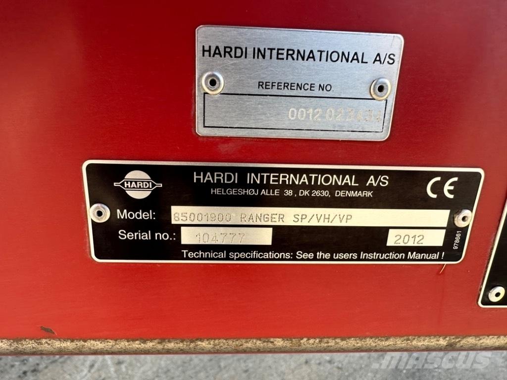 Hardi Ranger 2500 Piekabināmie smidzinātāji(miglotāji)