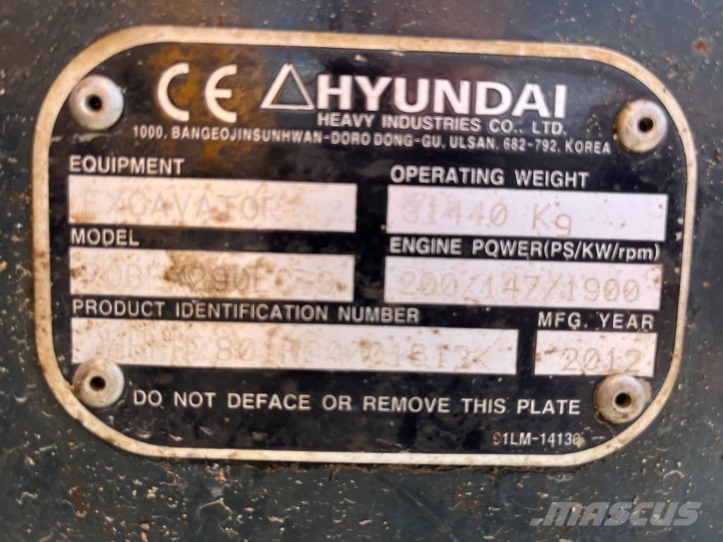 Hyundai Robex 290-9 Kāpurķēžu ekskavatori