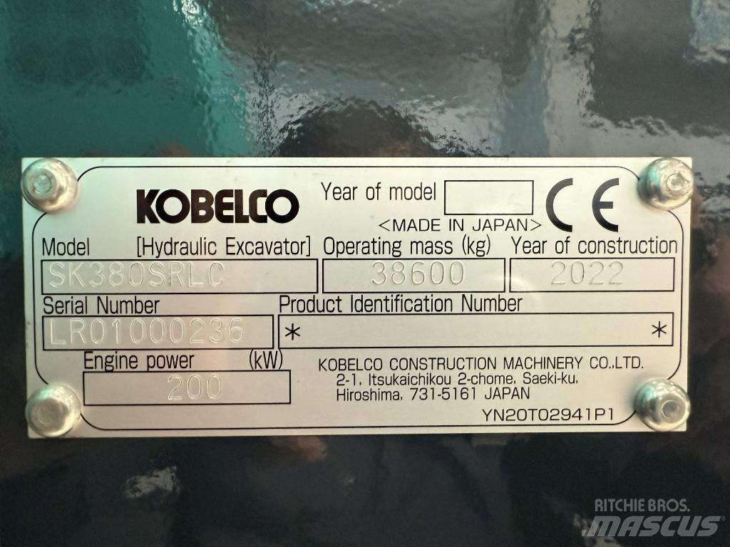 Kobelco SK380SRLC Kāpurķēžu ekskavatori