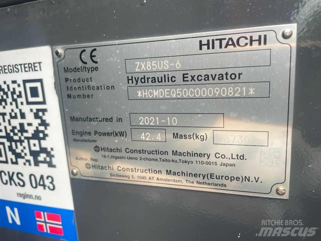 Hitachi ZX 85 US-6 Vidēja lieluma ekskavatori 7 t - 12 t