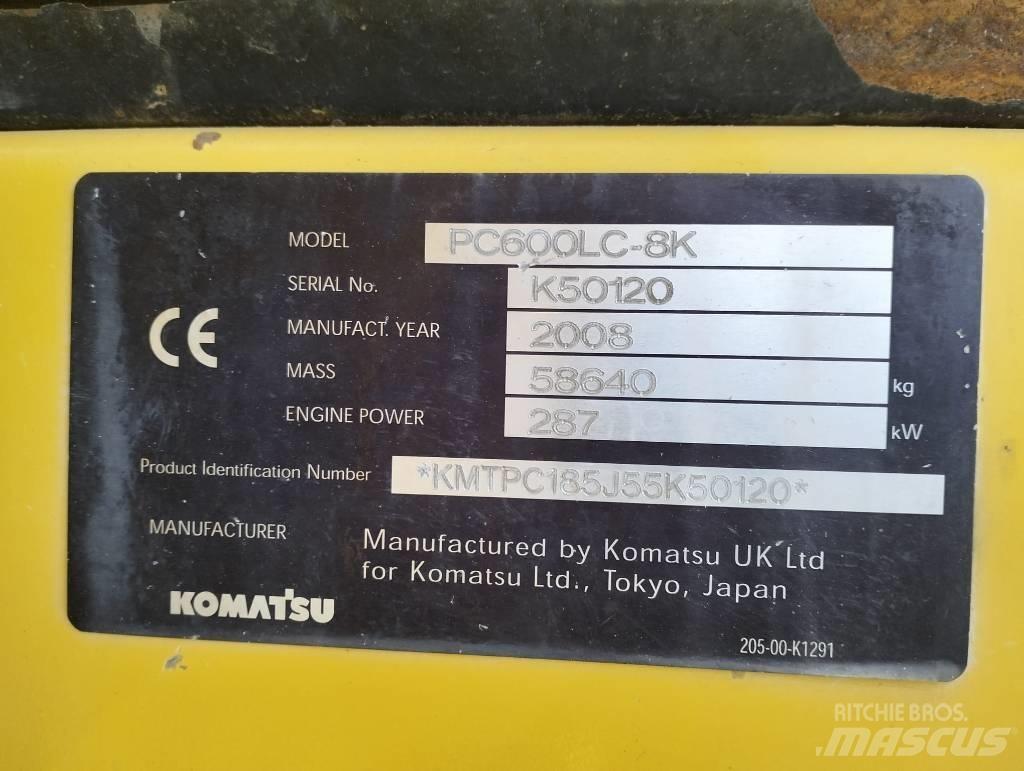Komatsu PC600LC-8K Kāpurķēžu ekskavatori