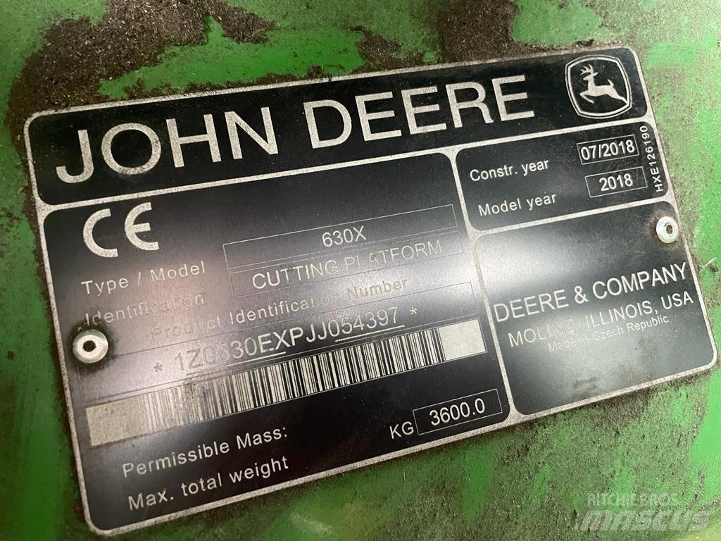 John Deere 630x Ražas novākšanas kombainu papildaprīkojums