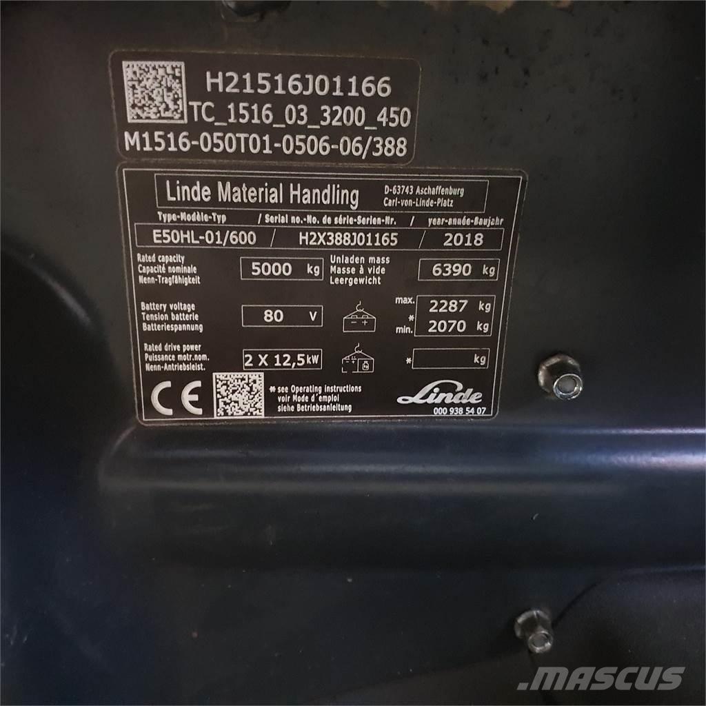 Linde E50/600HL Elektriskie iekrāvēji
