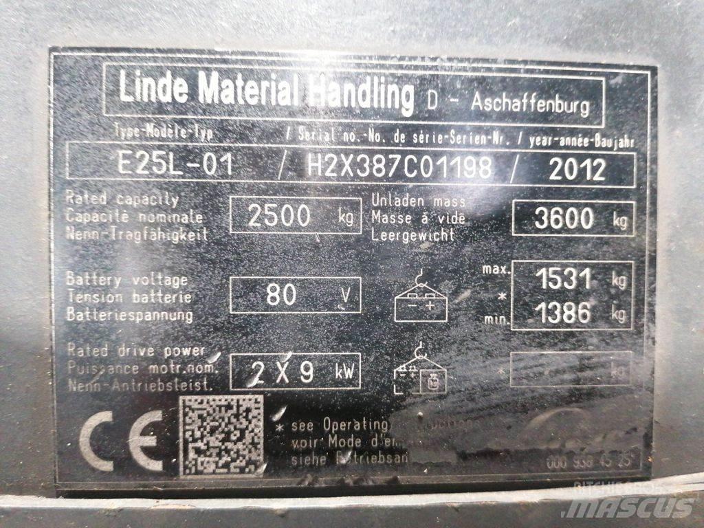 Linde E25L-01 Elektriskie iekrāvēji