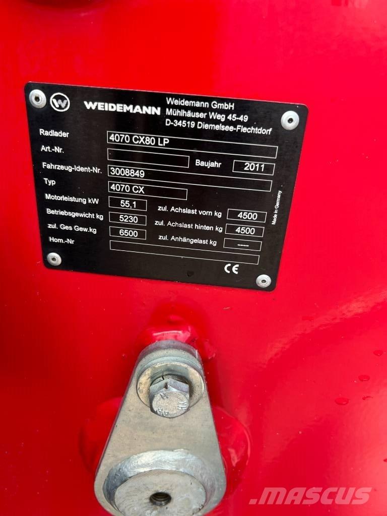 Weidemann 4070CX80LP Iekrāvēji uz riteņiem
