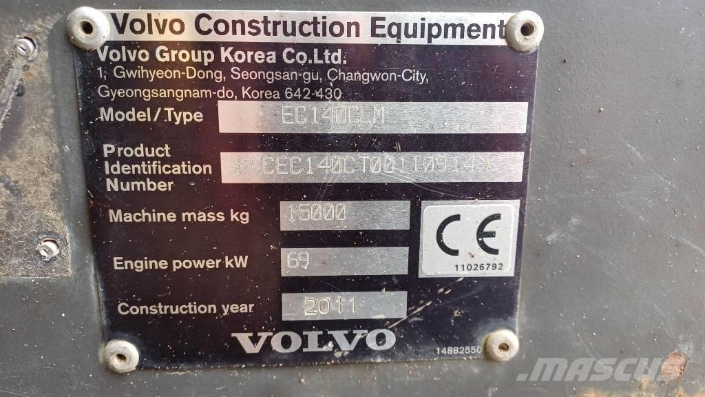 Volvo EC 140 C L M Kāpurķēžu ekskavatori