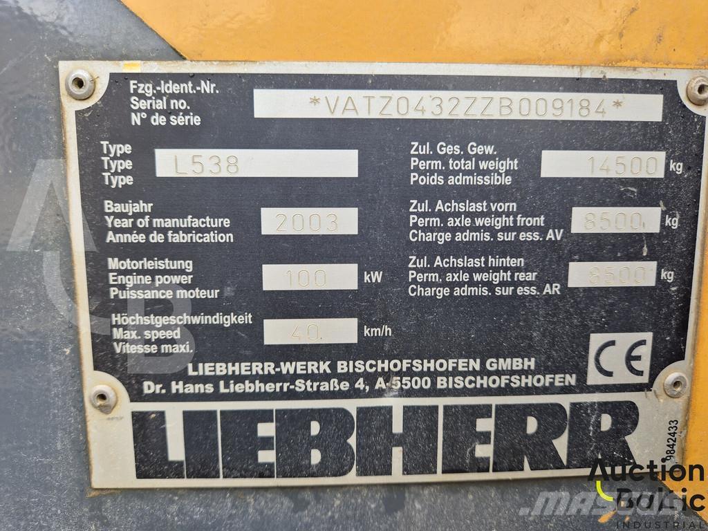 Liebherr L 538 Iekrāvēji uz riteņiem