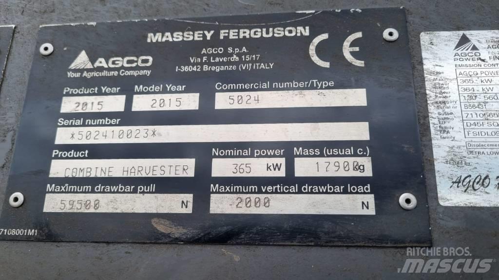 Massey Ferguson 9380 Ražas novākšanas kombaini