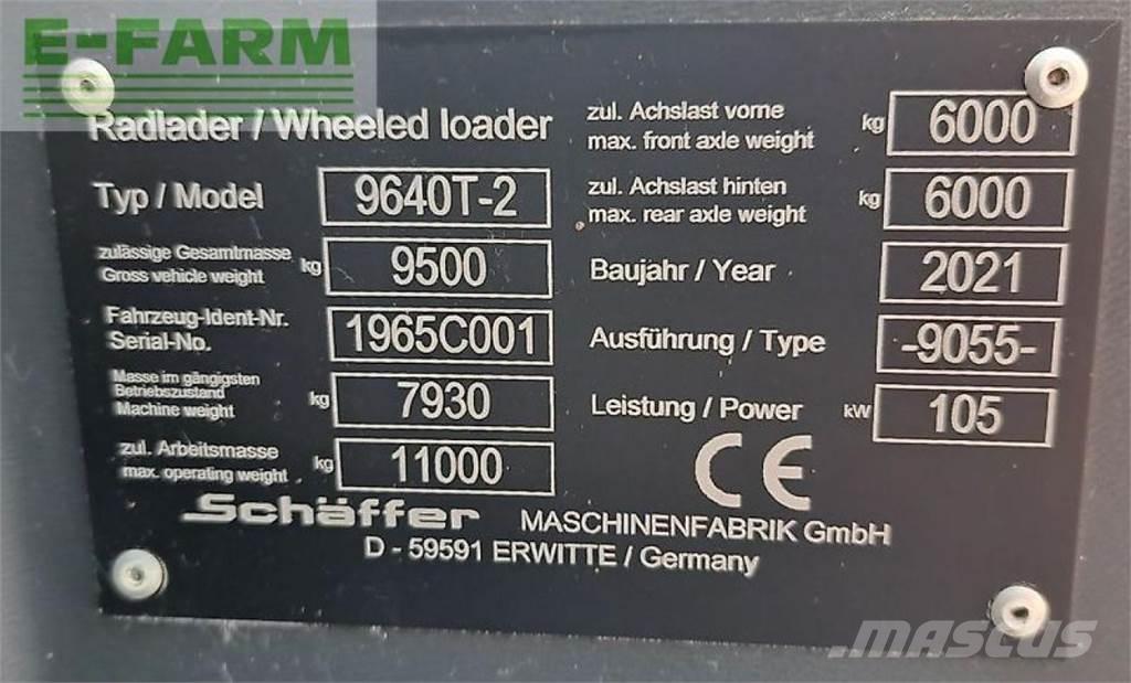 Schäffer 9640 t-2 Lauksaimniecības pacēlāji