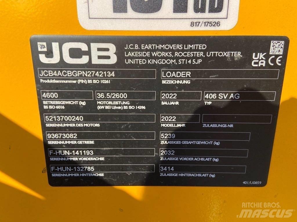 JCB 406 SV AG Iekrāvēji uz riteņiem