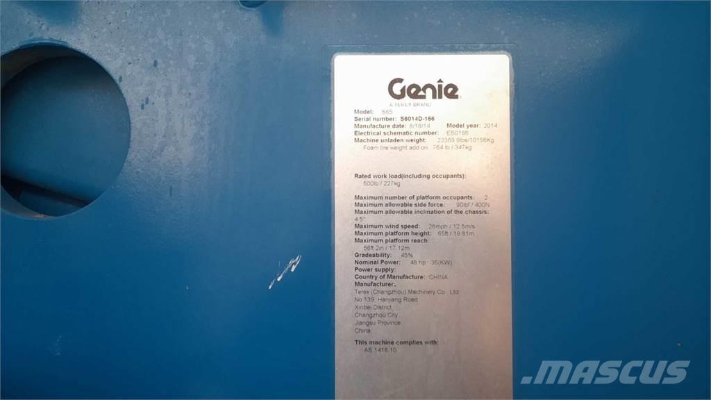 Genie S65 Teleskopiskie pacēlāji
