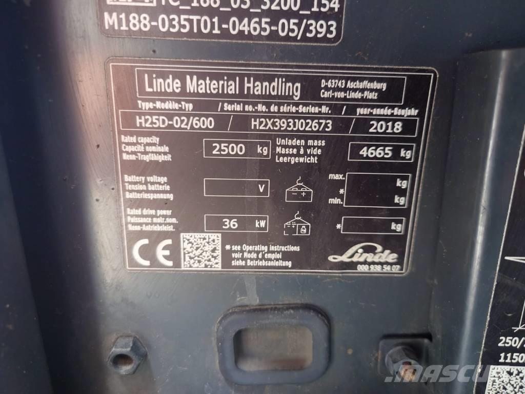 Linde H25/600D/393 Tehnika ar dīzeļa dzinēju