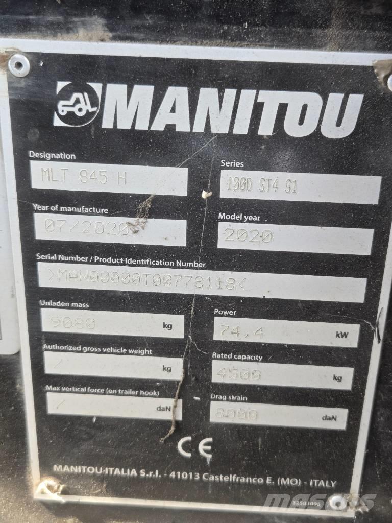 Manitou MLT 845 Teleskopiskie manipulatori