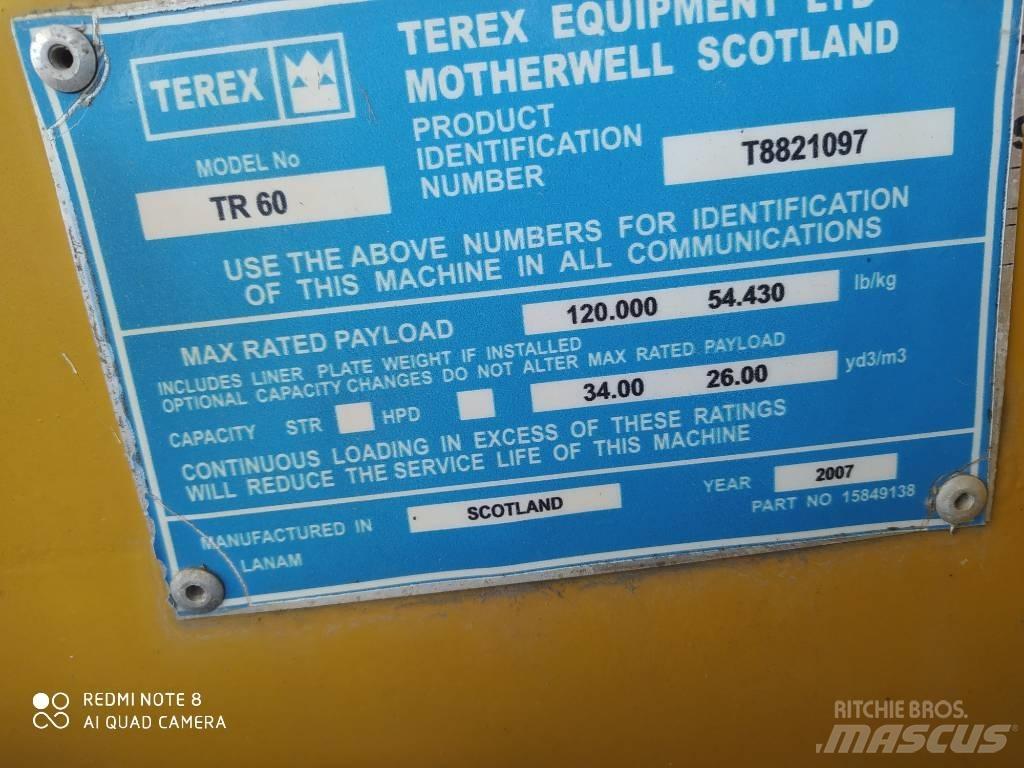 Terex TR 60 Karjeras kravas automašīnas
