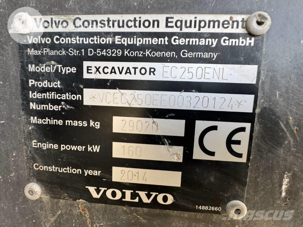 Volvo EC 250 E N L Kāpurķēžu ekskavatori