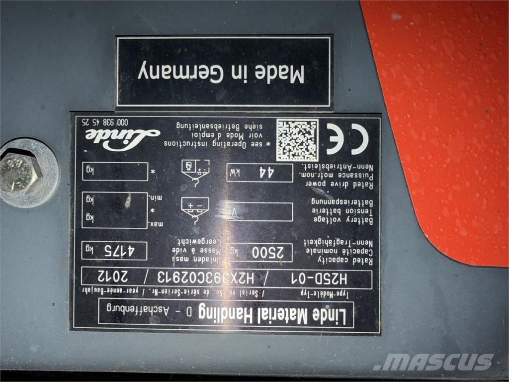 Linde H25D-01 Tehnika ar dīzeļa dzinēju