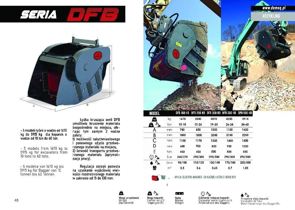  DEMOQ DFB200 Drupināšanas kausi