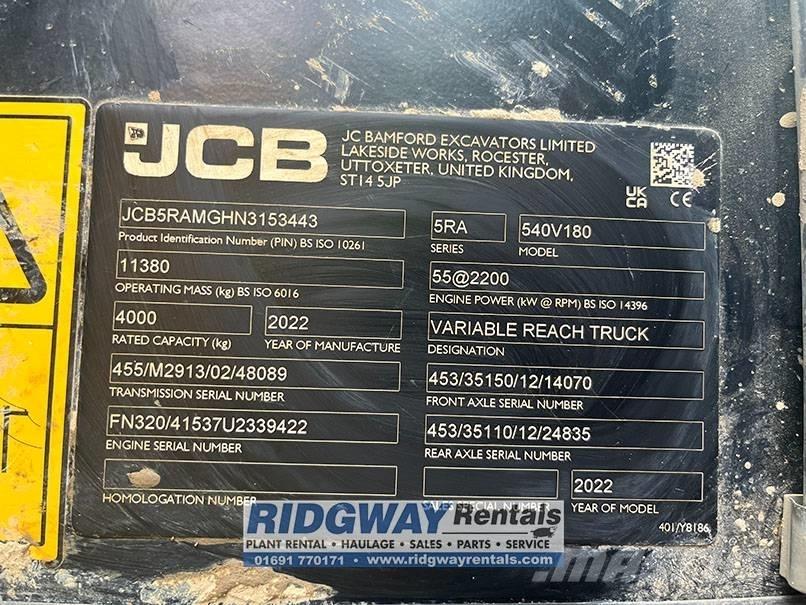 JCB 540-180 Teleskopiskie manipulatori