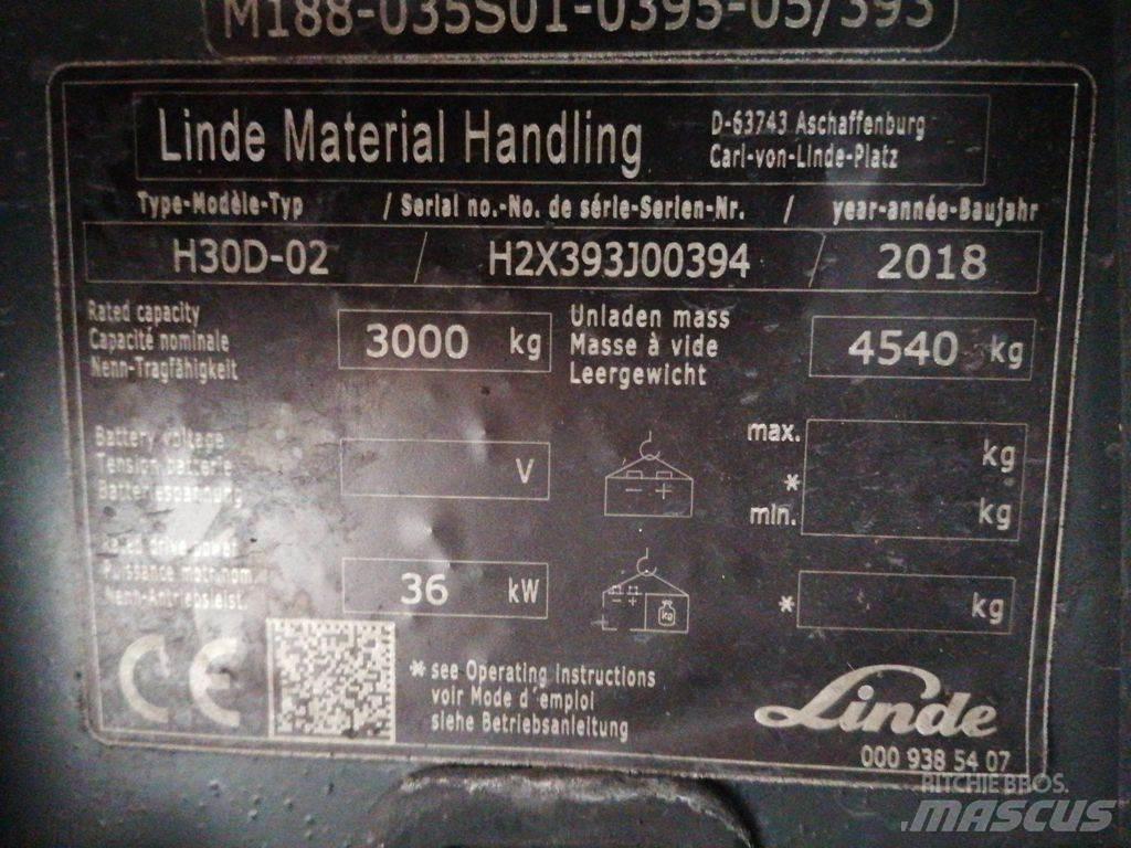 Linde H30D-02 Tehnika ar dīzeļa dzinēju