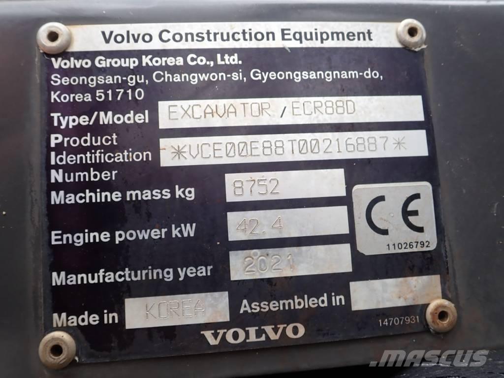 Volvo ECR 88 D Vidēja lieluma ekskavatori 7 t - 12 t