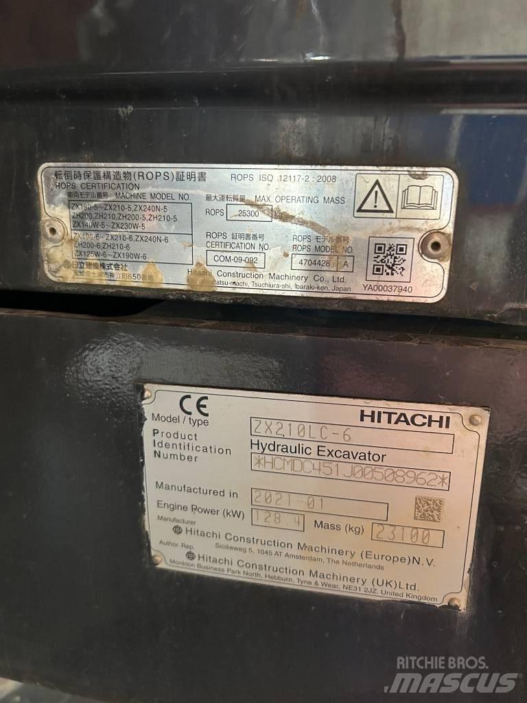 Hitachi ZX 210 LC-6 Kāpurķēžu ekskavatori
