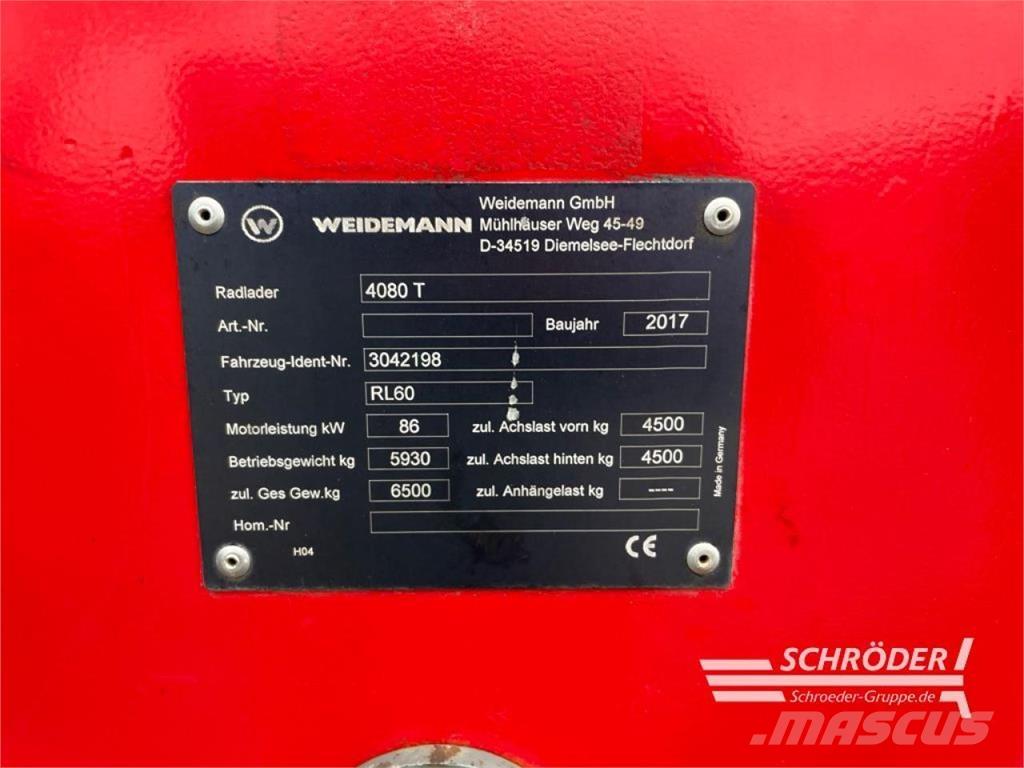Weidemann 4080 T Iekrāvēji uz riteņiem