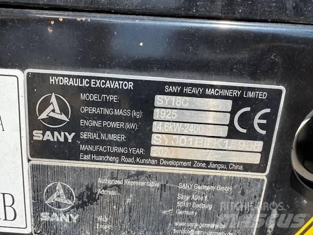 Sany SY 18 C Mini ekskavatori < 7 t