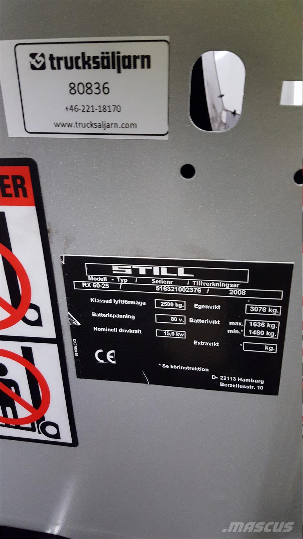 Still RX60-25 Elektriskie iekrāvēji