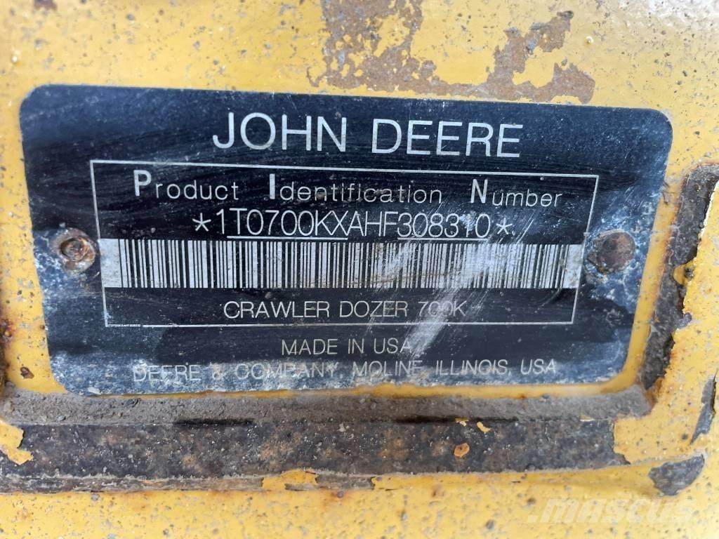John Deere 700 KLGP Kāpurķēžu buldozeri