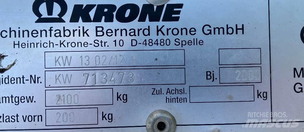 Krone KW 13.02/12 T Grābekļi un siena ārdītāji