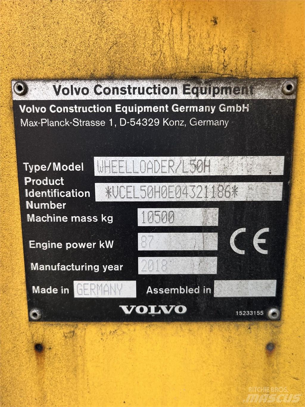 Volvo L 50 H Iekrāvēji uz riteņiem