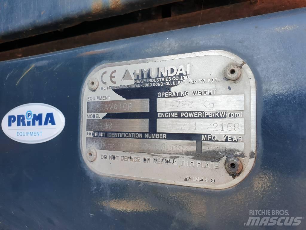 Hyundai HW140 Ekskavatori uz riteņiem