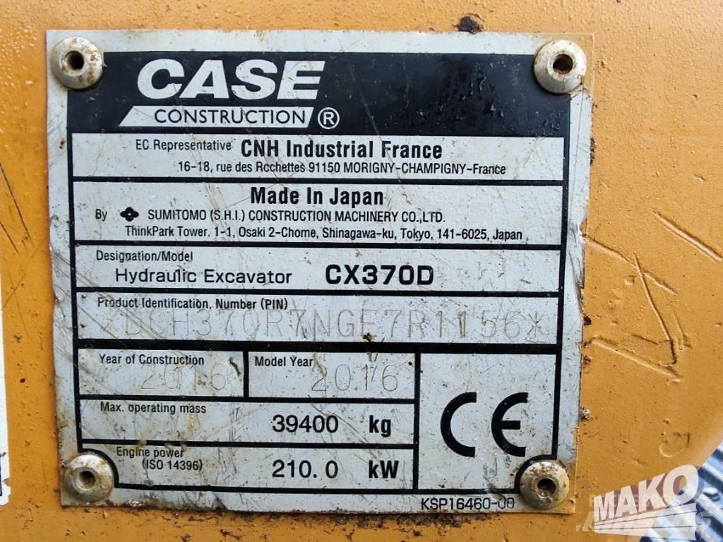 CASE CX 370 Kāpurķēžu ekskavatori