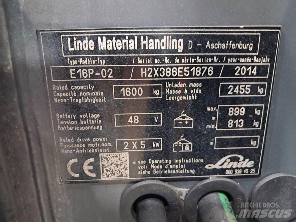 Linde E16P-02 Elektriskie iekrāvēji