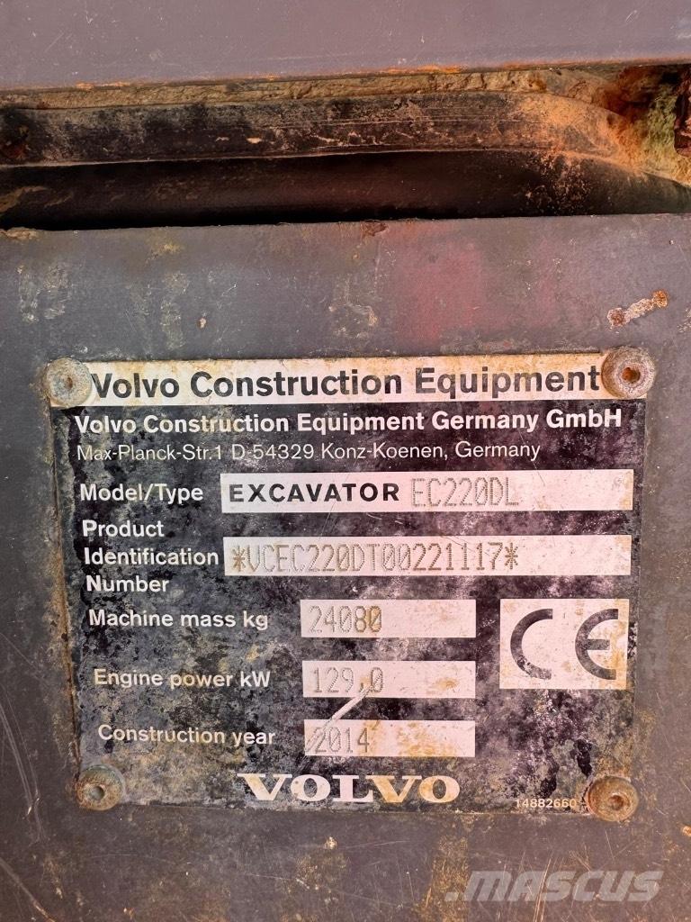 Volvo EC 220 DL Kāpurķēžu ekskavatori