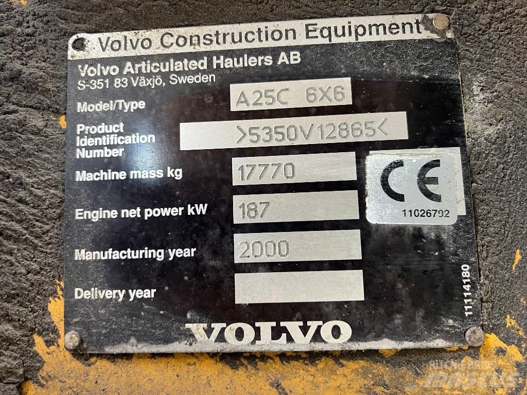 Volvo A25c Artikulētie pašizgāzēji
