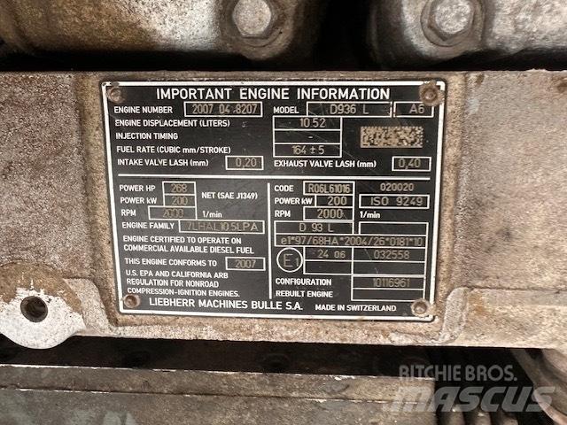 Liebherr D 936 L A6 Dzinēji