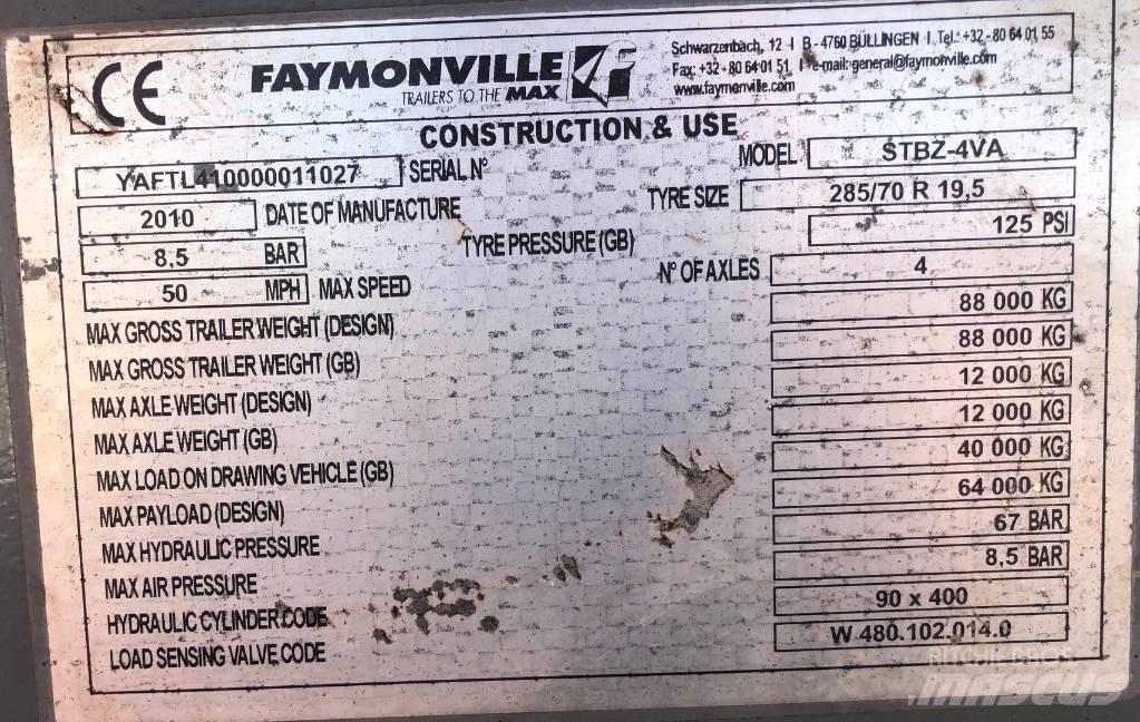 Faymonville STBZ-4VA Zemie treileri