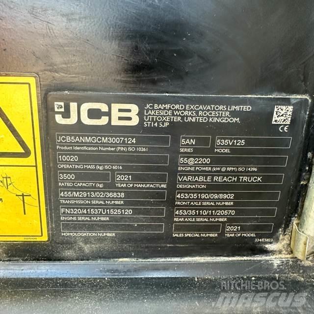 JCB 535V125 Teleskopiskie manipulatori