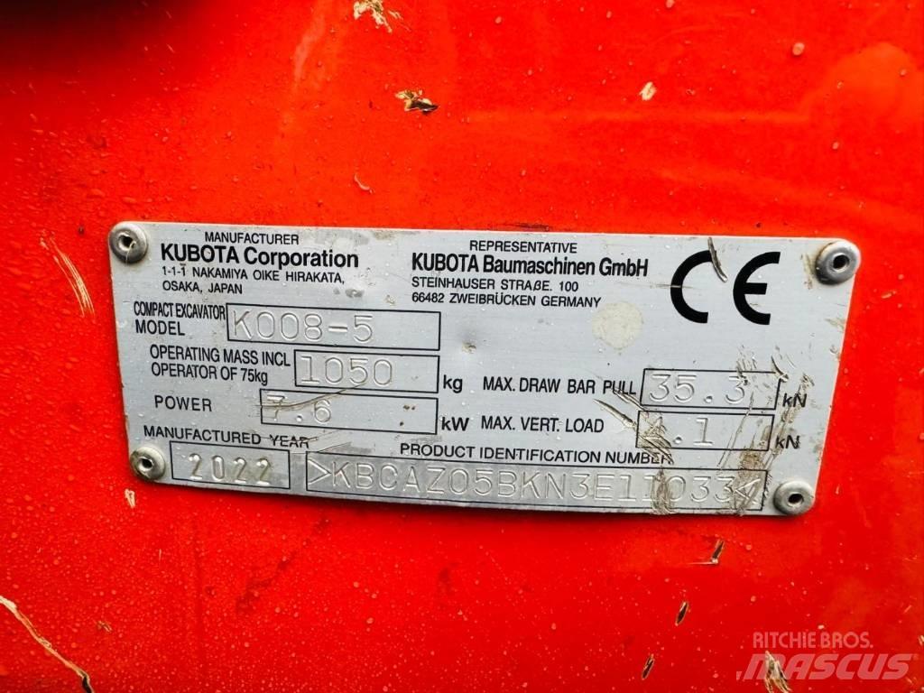 Kubota K008-5 Mini ekskavatori < 7 t