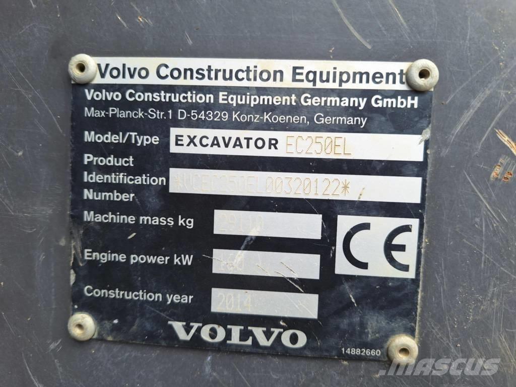 Volvo EC 250 EL Kāpurķēžu ekskavatori
