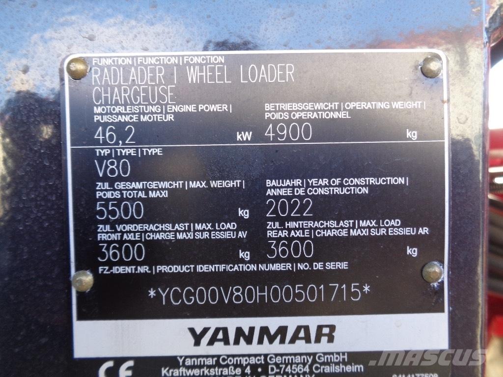 Yanmar V80 Iekrāvēji uz riteņiem