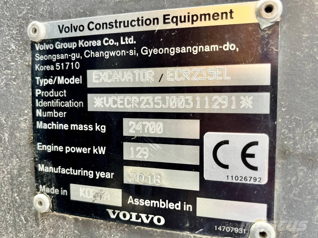 Volvo ECR 235 E Kāpurķēžu ekskavatori